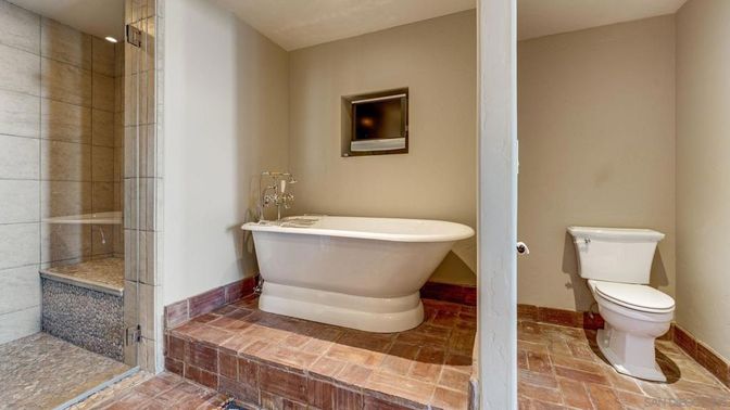 Bathroom, Free Standing Baths, Glass Shower, Interior