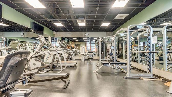 Fitness Equipment, Gym, Interior, Recessed Lighting