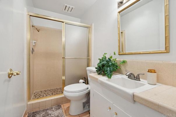 Bathroom, Glass Shower, Interior, Tile Countertops