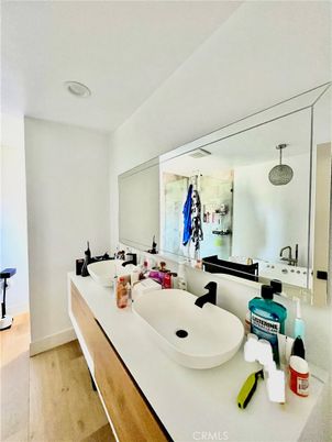 Bathroom, Interior, Recessed Lighting, Wood Texture Flooring