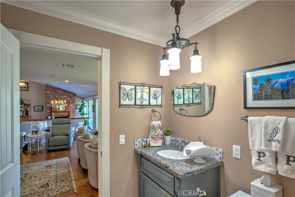 Bathroom, Dining room, Interior, Pendant Lights, Recessed Lighting, Wood Texture Flooring