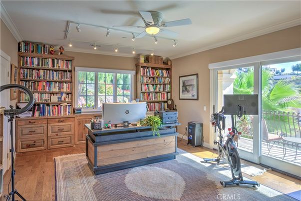 Fitness Equipment, Home Office, Interior, Wood Texture Flooring