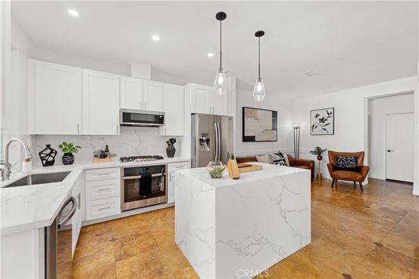 Interior, Kitchen, Pendant Lights, Recessed Lighting, Stainless Steel Appliances