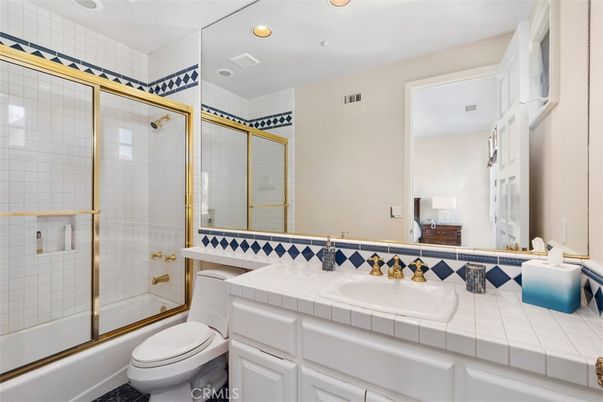 Bathroom, Glass Shower, Interior, Recessed Lighting, Tile Countertops