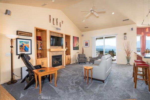 Fireplace, Interior, Living room, Recessed Lighting, Water
