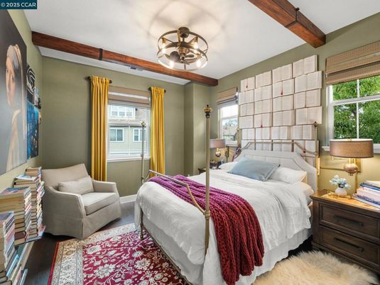 Bedroom, Interior, Wooden Beams, Wood Texture Flooring