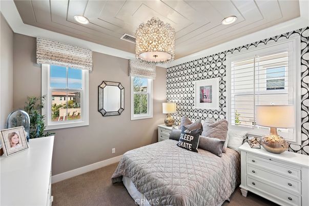 Bedroom, Interior, Pendant Lights, Recessed Lighting