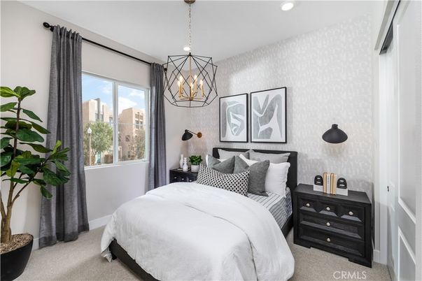 Bedroom, Interior, Pendant Lights, Recessed Lighting
