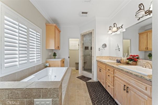 Bathroom, Dual Sink Vanities, Glass Shower, Interior