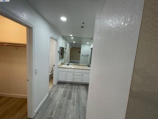 Bathroom, Interior, Recessed Lighting, Wood Texture Flooring