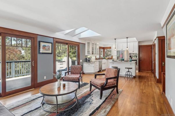 Interior, Kitchen, Pendant Lights, Wood Texture Flooring