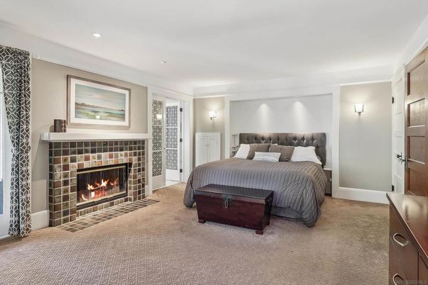 Bedroom, Fireplace, Interior, Recessed Lighting