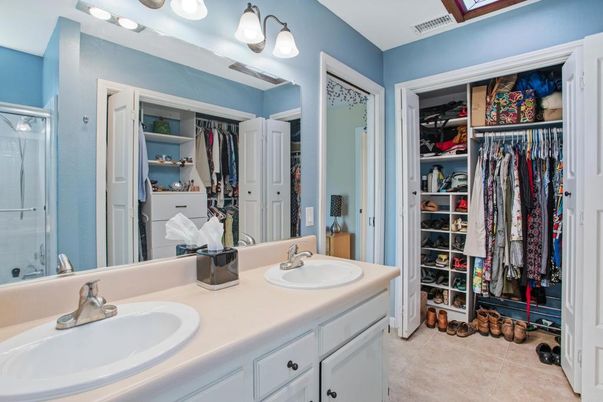 Bathroom, Dual Sink Vanities, Interior, Walk-in Closets
