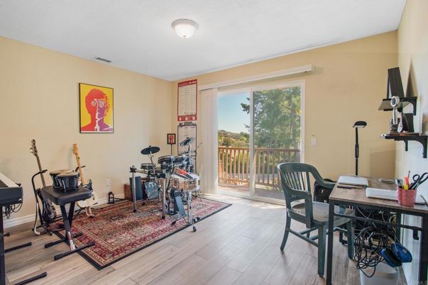 Fitness Equipment, Home Office, Interior, Wood Texture Flooring