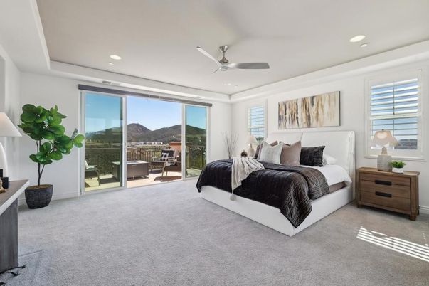 Bedroom, Interior, Recessed Lighting