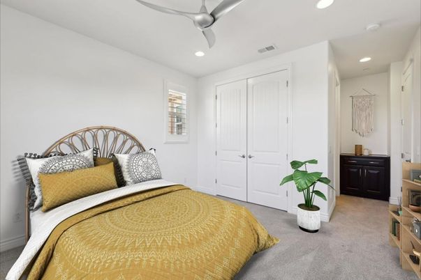 Bedroom, Interior, Recessed Lighting
