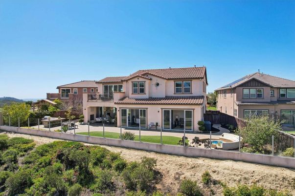 Backyard, Exterior, Facade, Pool, Mediterranean