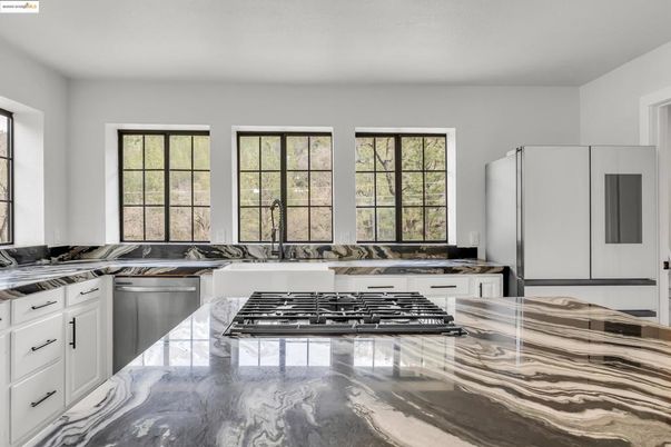Interior, Kitchen, Marble, Stainless Steel Appliances