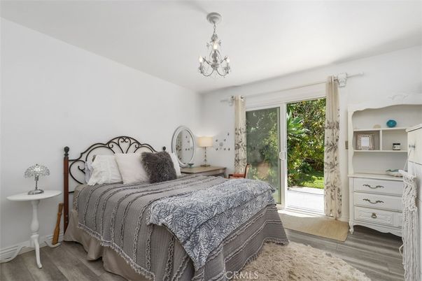 Bedroom, Chandelier, Interior, Wood Texture Flooring
