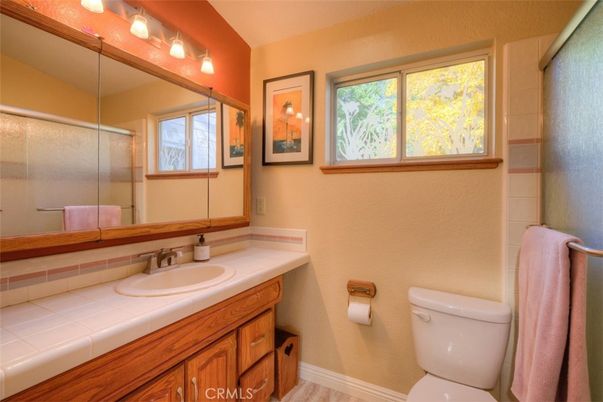 Bathroom, Glass Shower, Interior, Tile Countertops