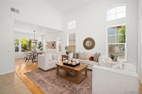Dining room, Interior, Living room, Pendant Lights, Wood Texture Flooring