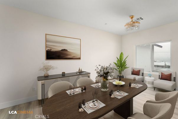Chandelier, Dining room, Interior, Wood Texture Flooring