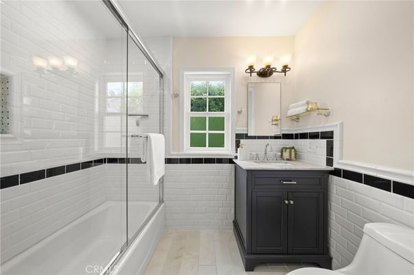 Bathroom, Glass Shower, Interior, Wood Texture Flooring