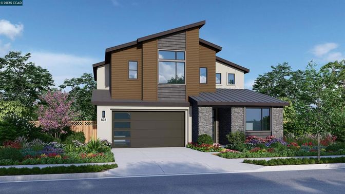 Attached, Exterior, Facade, Modern
