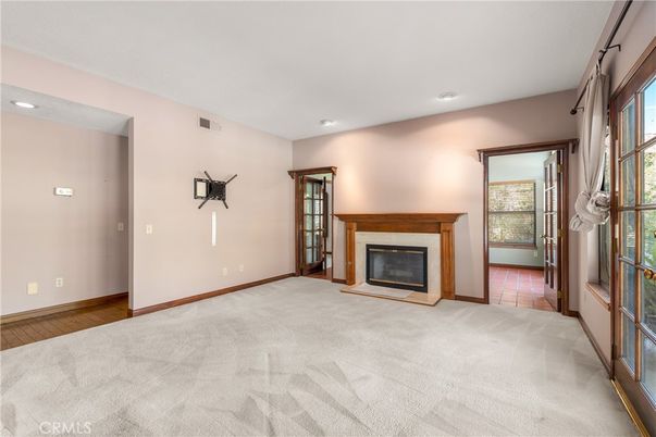 Empty room, Fireplace, Interior, Recessed Lighting