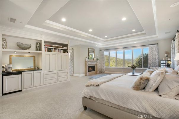 Bedroom, Fireplace, Interior, Recessed Lighting