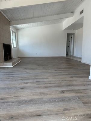 Empty room, Fireplace, Interior, Wood Texture Flooring