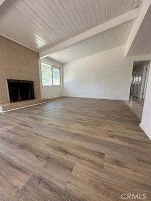 Empty room, Fireplace, Interior, Wood Texture Flooring