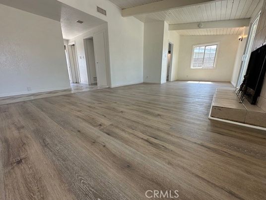 Empty room, Fireplace, Interior, Wood Texture Flooring
