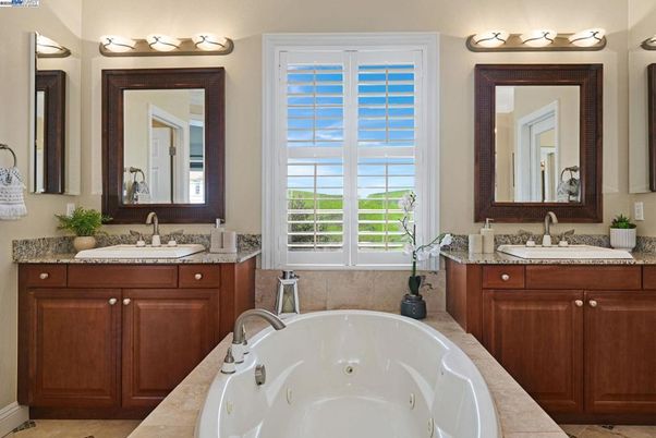 Bathroom, Dual Sink Vanities, Interior, Tile Countertops