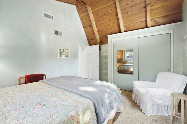 Bedroom, Interior, Wooden Beams, Wooden Ceilings