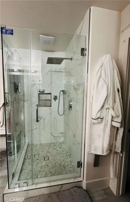 Bathroom, Glass Shower, Interior, Marble Walls