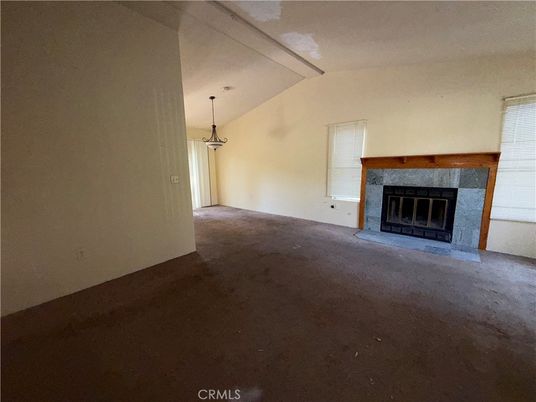 Empty room, Fireplace, Interior, Pendant Lights