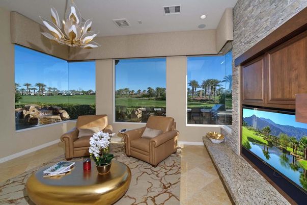 Interior, Living room, Recessed Lighting, Stone Walls