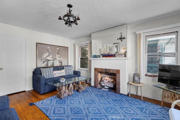 Chandelier, Fireplace, Interior, Living room, Wood Texture Flooring