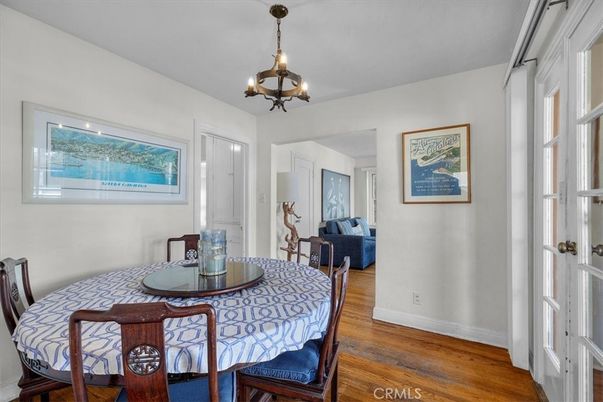 Chandelier, Dining room, Interior, Wood Texture Flooring