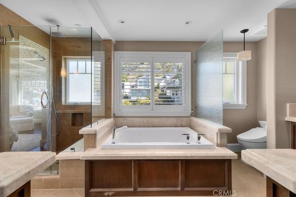 Bathroom, Glass Shower, Interior, Pendant Lights, Recessed Lighting