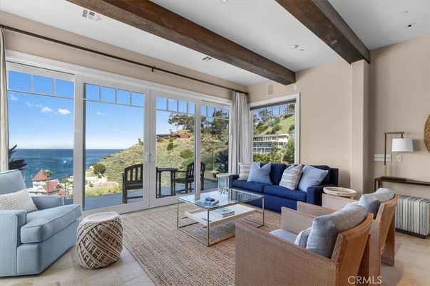 Interior, Living room, Recessed Lighting, Water, Wooden Beams