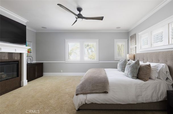 Bedroom, Fireplace, Interior