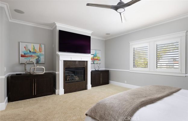 Bedroom, Fireplace, Interior