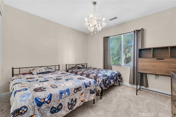 Bedroom, Chandelier, Interior