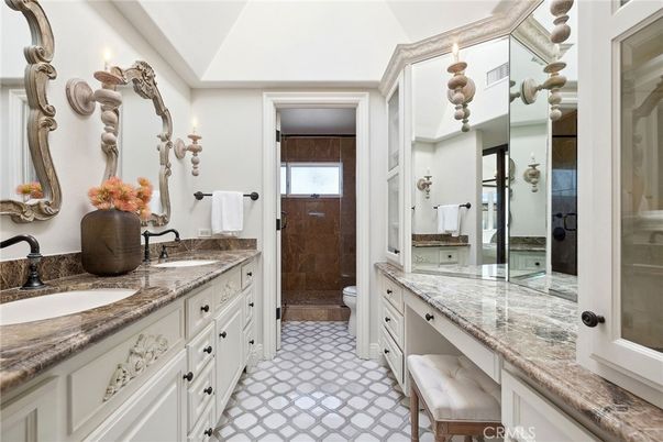 Bathroom, Dual Sink Vanities, Glass Shower, Interior