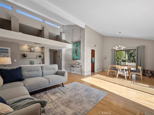 Dining room, Interior, Living room, Pendant Lights, Wood Texture Flooring