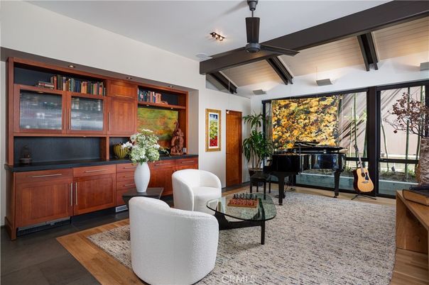 Interior, Living room, Piano, Wooden Beams, Wood Texture Flooring
