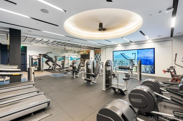Fitness Equipment, Gym, Interior, Recessed Lighting