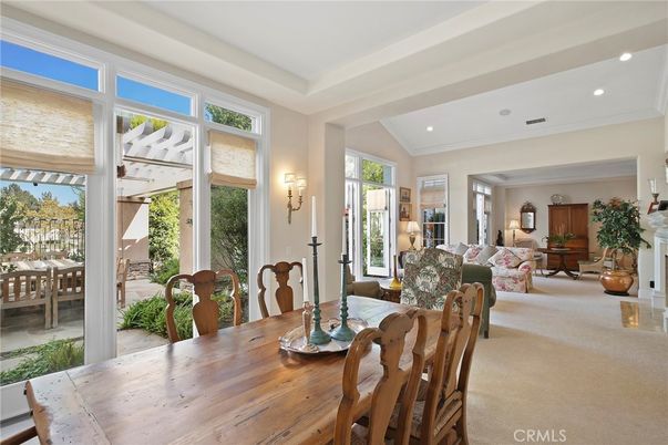 Dining room, Fireplace, Interior, Living room, Recessed Lighting